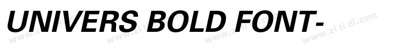 UNIVERS BOLD FONT字体转换